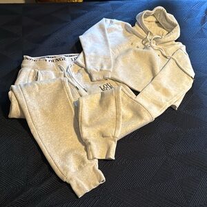 Lounge crop hoodie and sweatpants
